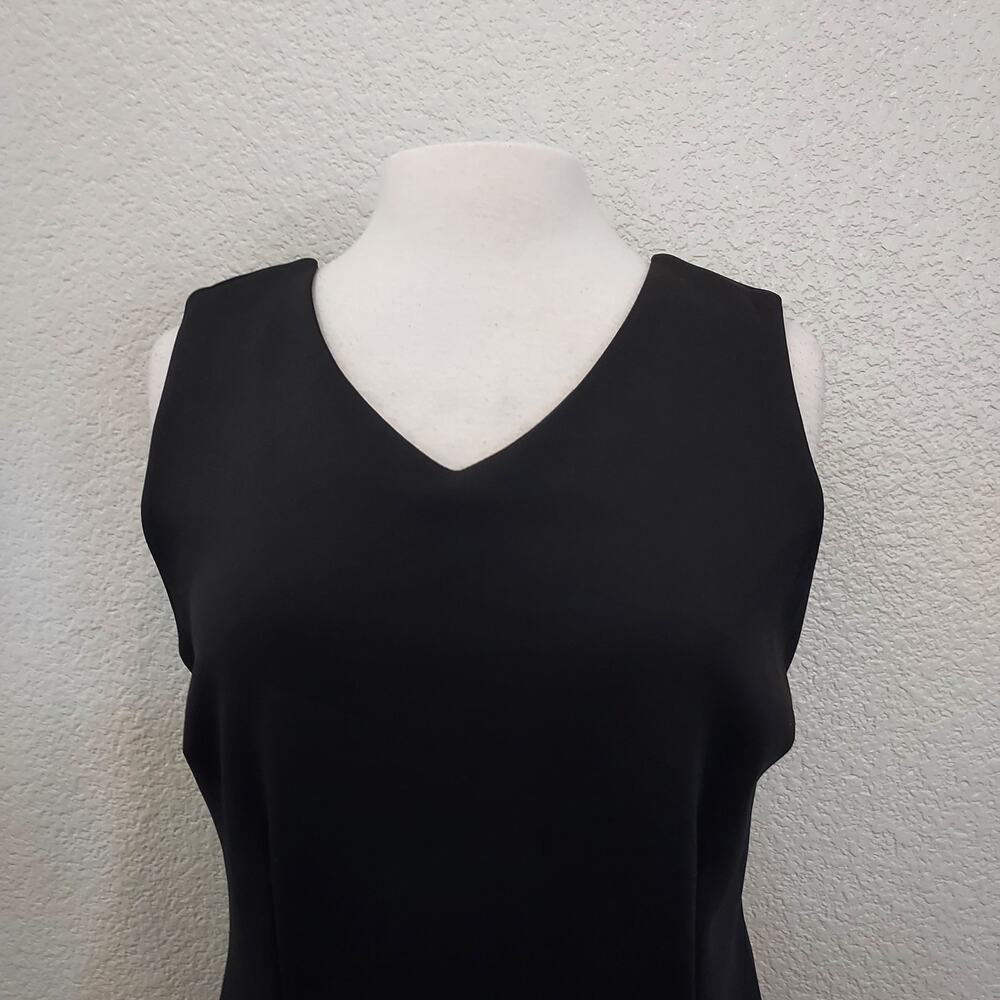 T Tahari Black Sheath Dress Criss Cross Back Size 10 - Picture 3 of 13